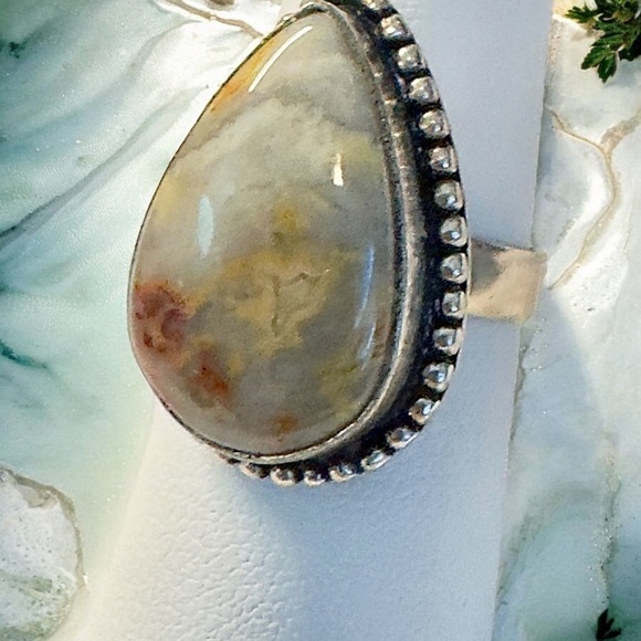 Bumblebee Jasper Sterling Silver Ring (7) - Picture 4 of 7